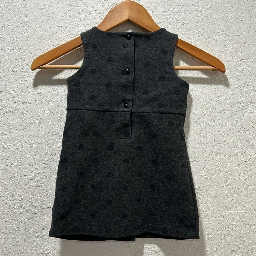 Janie and jack girls bow gray dress size 3 GUC